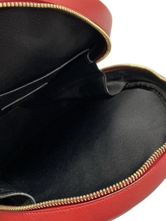 Saint Laurent Paris Shoulder Bag Red Chain Leather - Picture 7 of 15